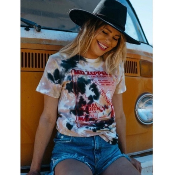 𝅺🔥LED Zeppelin Tie‎ Dye Retro T-shirt. 🎸🎵New - Picture 4 of 9